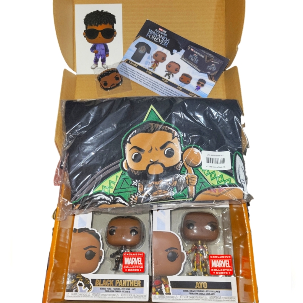Funko Marvel Collector Corps Black Panther Wakanda Forever XL Complete Box NEW